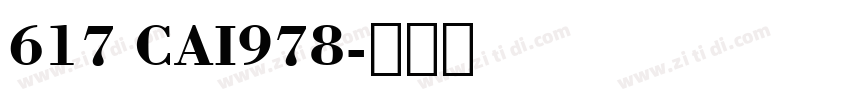 617 CAI978字体转换